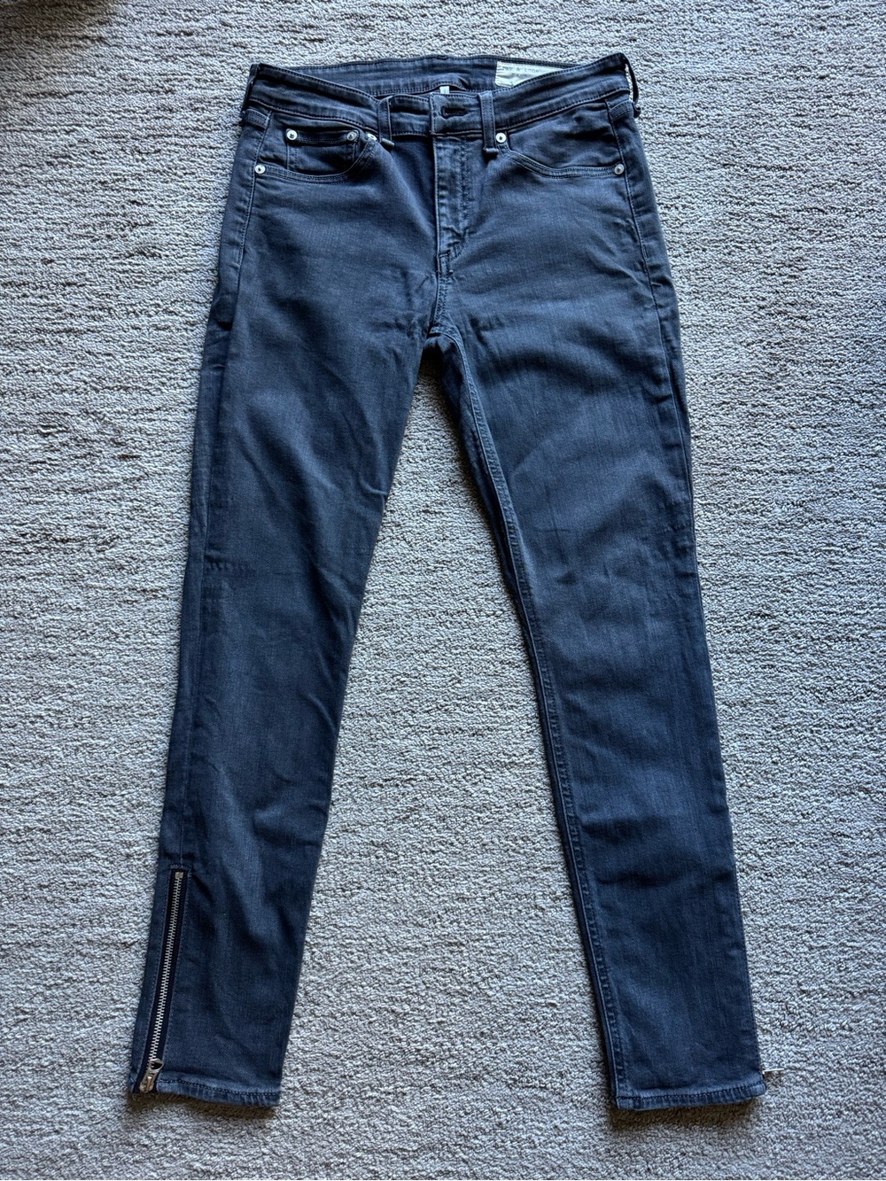 Rag & Bone Cate Mid Rise Ankle Skinny Grey Jeans - 27